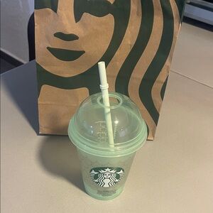 Starbucks Mint Green Cold Cup with Straw